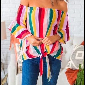 FREE SHIPPING Striped Shift Top